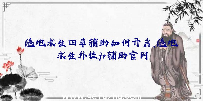 绝地求生四草辅助如何开启、绝地求生外挂jr辅助官网