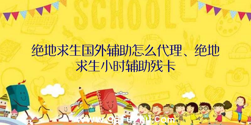 绝地求生国外辅助怎么代理、绝地求生小时辅助残卡