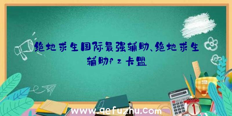 绝地求生国际最强辅助、绝地求生辅助fz卡盟