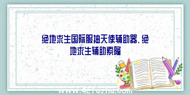 绝地求生国际服抽天使辅助器、绝地求生辅助索隆