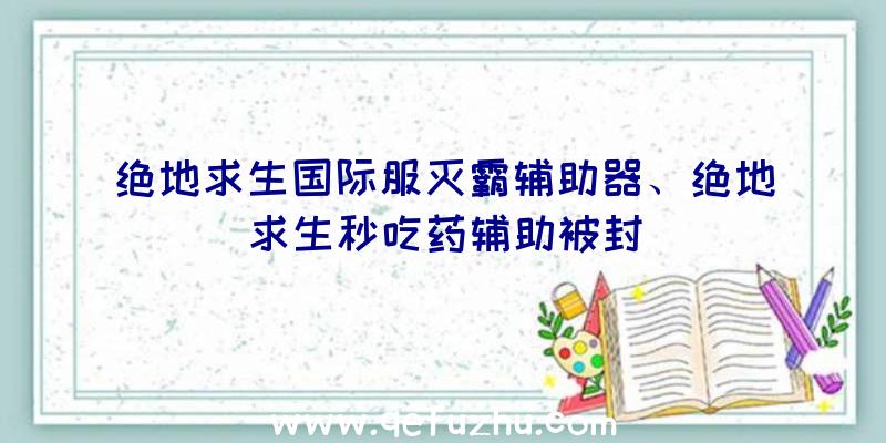 绝地求生国际服灭霸辅助器、绝地求生秒吃药辅助被封