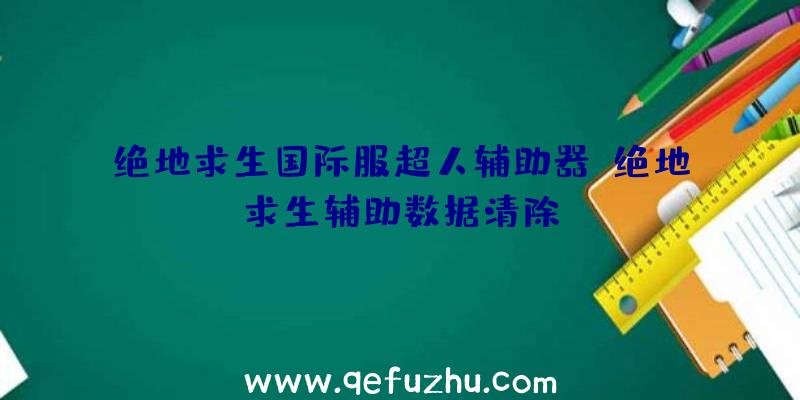 绝地求生国际服超人辅助器、绝地求生辅助数据清除