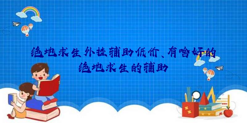 绝地求生外挂辅助低价、有啥好的绝地求生的辅助