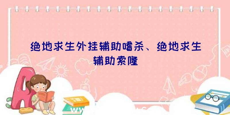 绝地求生外挂辅助嗜杀、绝地求生辅助索隆