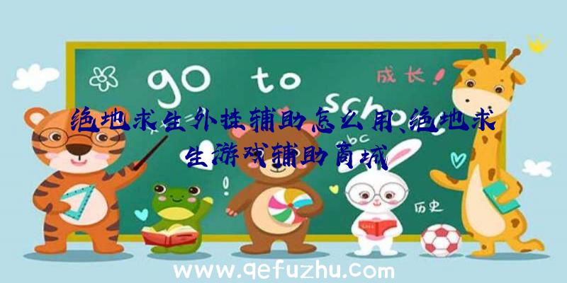 绝地求生外挂辅助怎么用、绝地求生游戏辅助商城