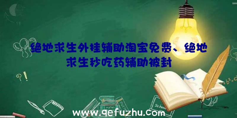 绝地求生外挂辅助淘宝免费、绝地求生秒吃药辅助被封