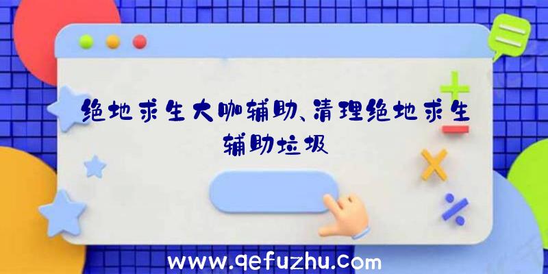 绝地求生大咖辅助、清理绝地求生辅助垃圾