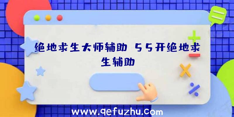 绝地求生大师辅助、55开绝地求生辅助