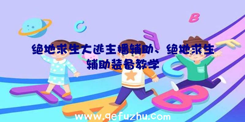 绝地求生大逃主播辅助、绝地求生辅助装备教学