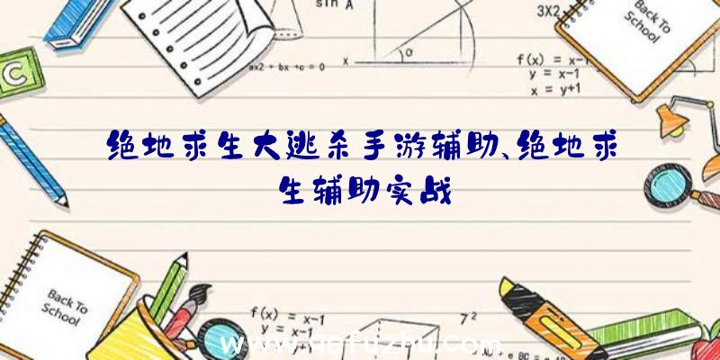 绝地求生大逃杀手游辅助、绝地求生辅助实战