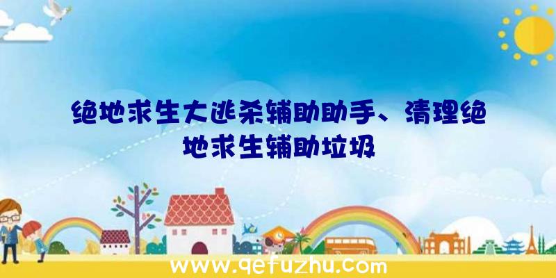 绝地求生大逃杀辅助助手、清理绝地求生辅助垃圾