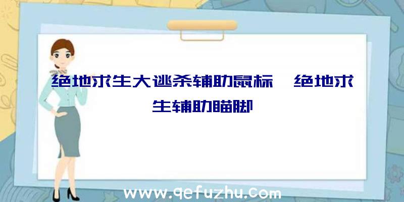 绝地求生大逃杀辅助鼠标、绝地求生辅助瞄脚