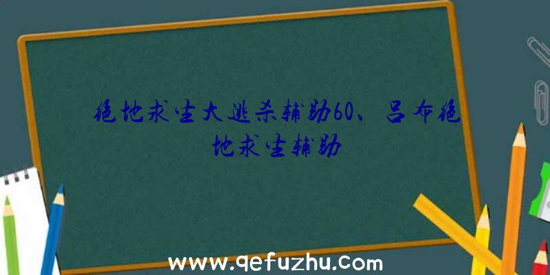 绝地求生大逃杀辅助60、吕布绝地求生辅助