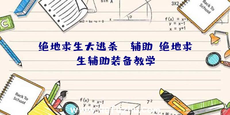 绝地求生大逃杀jr辅助、绝地求生辅助装备教学