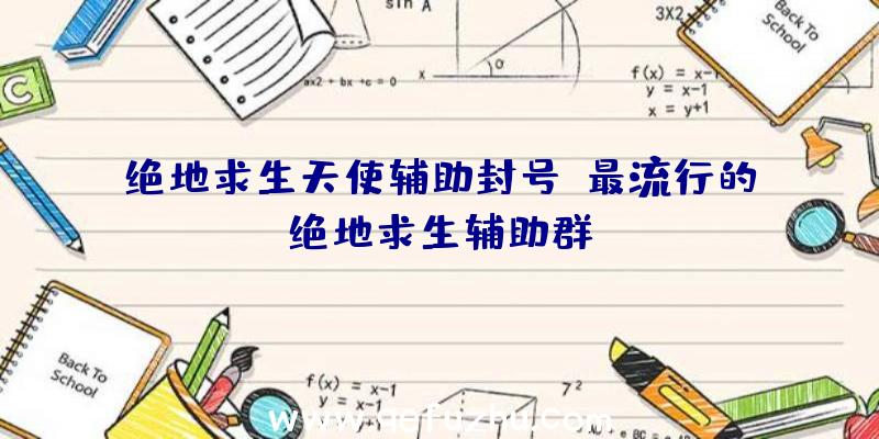 绝地求生天使辅助封号、最流行的绝地求生辅助群