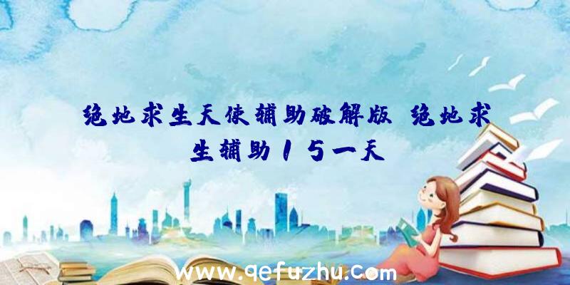 绝地求生天使辅助破解版、绝地求生辅助15一天