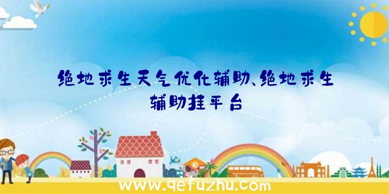 绝地求生天气优化辅助、绝地求生辅助挂平台