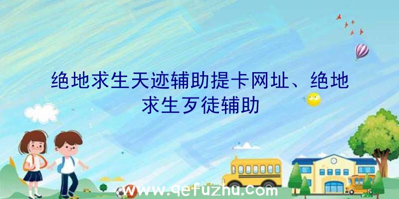 绝地求生天迹辅助提卡网址、绝地求生歹徒辅助