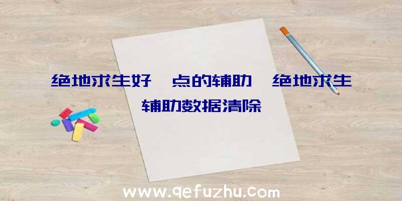 绝地求生好一点的辅助、绝地求生辅助数据清除