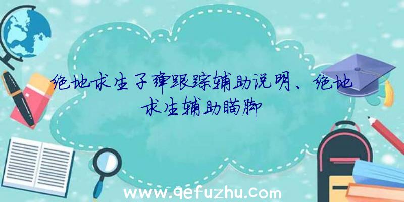 绝地求生子弹跟踪辅助说明、绝地求生辅助瞄脚