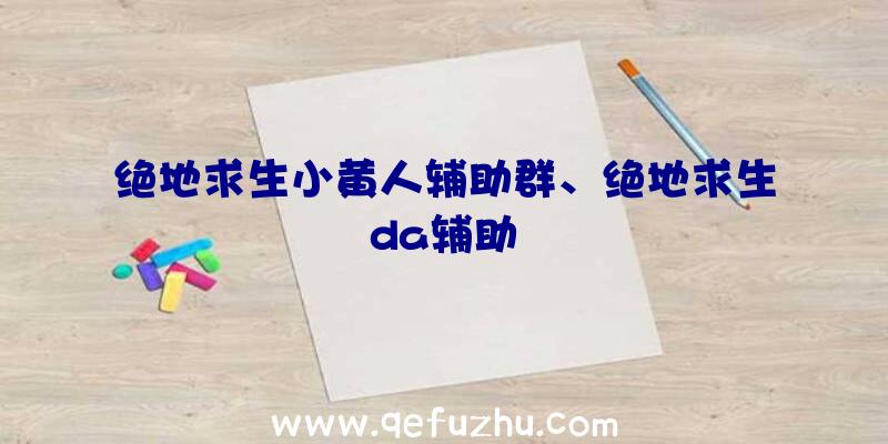 绝地求生小黄人辅助群、绝地求生da辅助