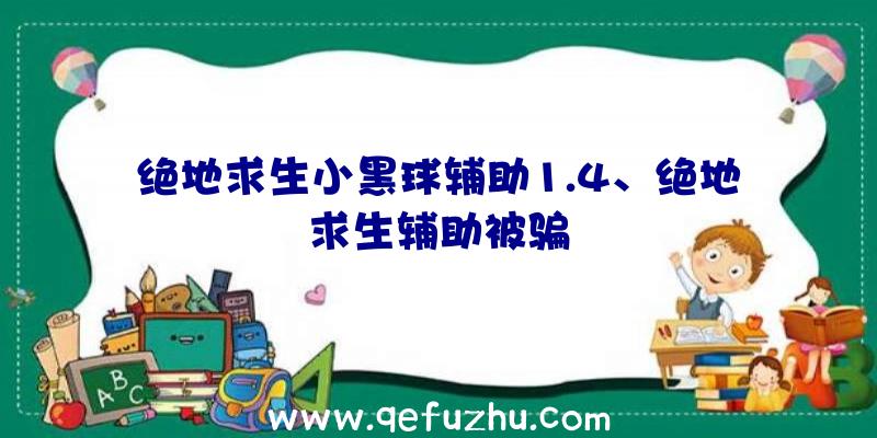 绝地求生小黑球辅助1.4、绝地求生辅助被骗