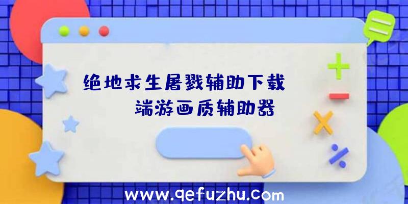 绝地求生屠戮辅助下载、pubg端游画质辅助器