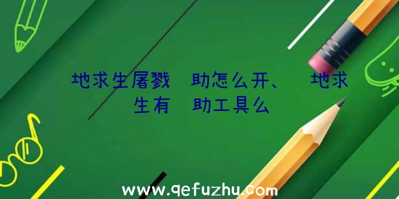 绝地求生屠戮辅助怎么开、绝地求生有辅助工具么