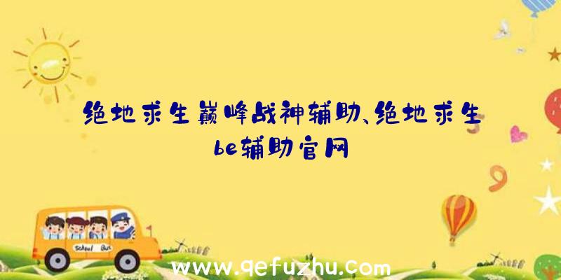 绝地求生巅峰战神辅助、绝地求生be辅助官网