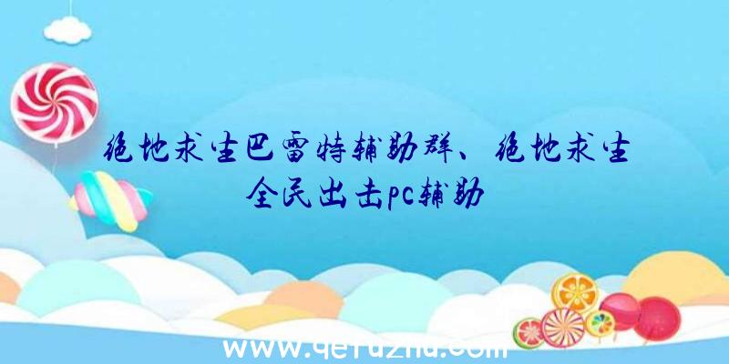 绝地求生巴雷特辅助群、绝地求生全民出击pc辅助