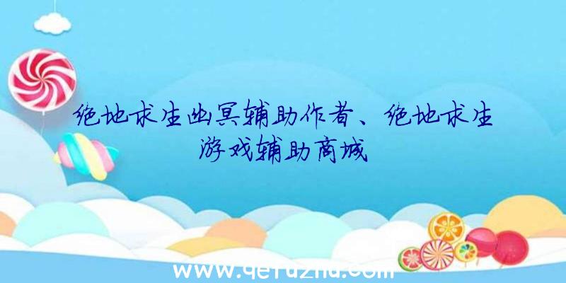 绝地求生幽冥辅助作者、绝地求生游戏辅助商城