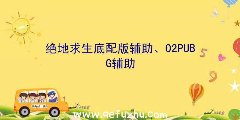 绝地求生底配版辅助、02PUBG辅助