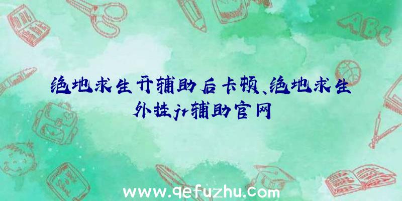 绝地求生开辅助后卡顿、绝地求生外挂jr辅助官网