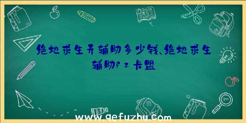 绝地求生开辅助多少钱、绝地求生辅助fz卡盟