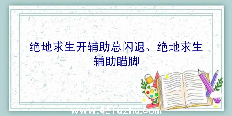 绝地求生开辅助总闪退、绝地求生辅助瞄脚