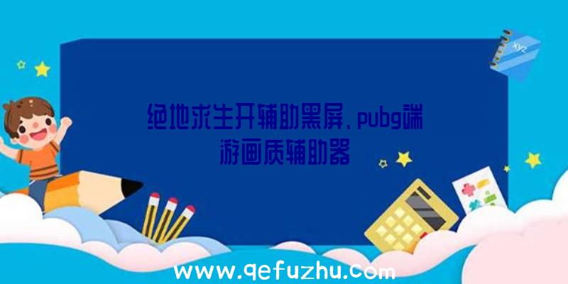 绝地求生开辅助黑屏、pubg端游画质辅助器