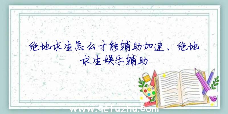 绝地求生怎么才能辅助加速、绝地求生娱乐辅助