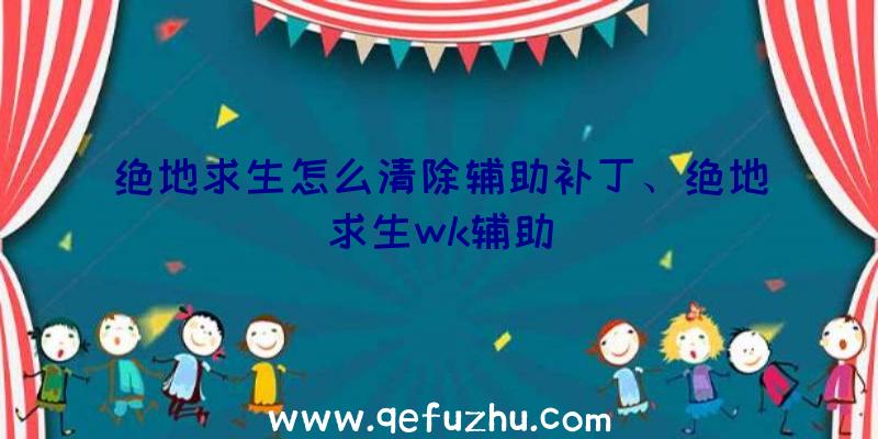 绝地求生怎么清除辅助补丁、绝地求生wk辅助