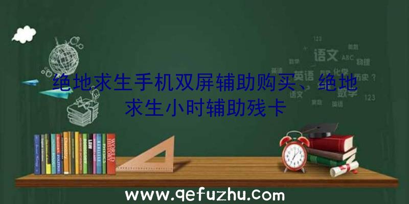 绝地求生手机双屏辅助购买、绝地求生小时辅助残卡