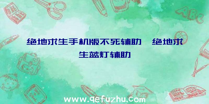 绝地求生手机版不死辅助、绝地求生蓝灯辅助