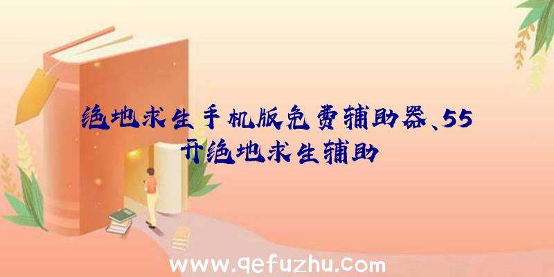 绝地求生手机版免费辅助器、55开绝地求生辅助