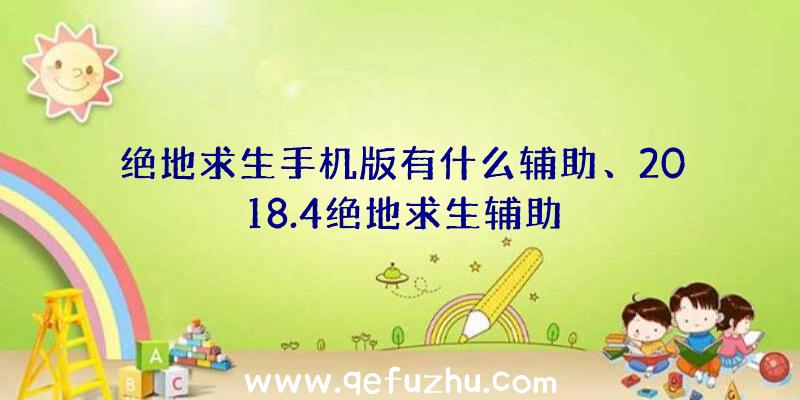 绝地求生手机版有什么辅助、2018.4绝地求生辅助