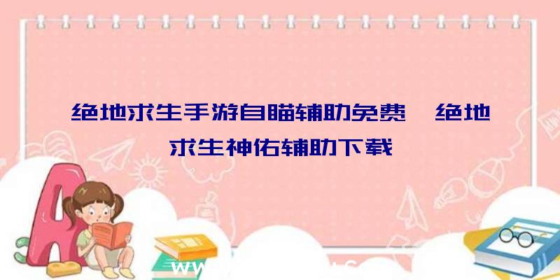 绝地求生手游自瞄辅助免费、绝地求生神佑辅助下载