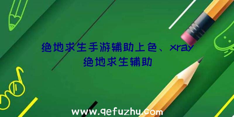 绝地求生手游辅助上色、xray绝地求生辅助