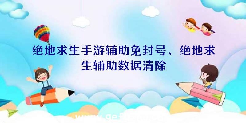 绝地求生手游辅助免封号、绝地求生辅助数据清除