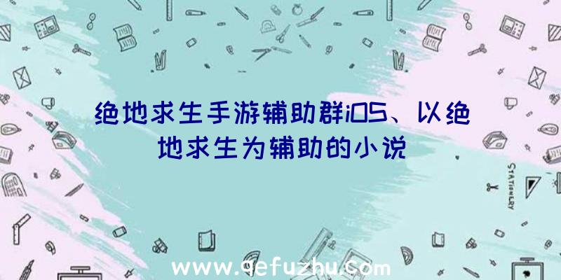 绝地求生手游辅助群iOS、以绝地求生为辅助的小说