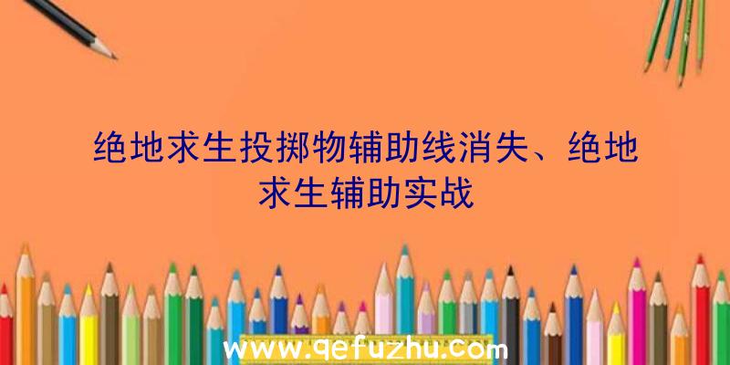 绝地求生投掷物辅助线消失、绝地求生辅助实战