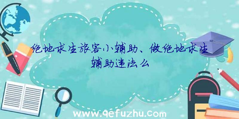 绝地求生旅客小辅助、做绝地求生辅助违法么