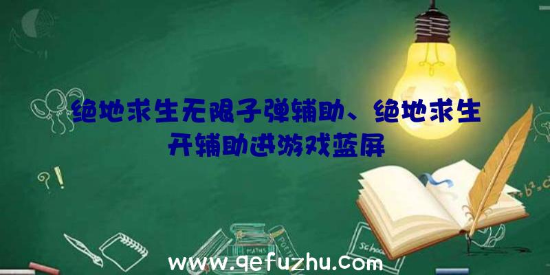 绝地求生无限子弹辅助、绝地求生开辅助进游戏蓝屏