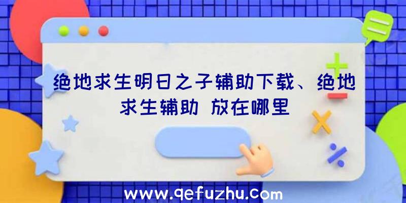 绝地求生明日之子辅助下载、绝地求生辅助